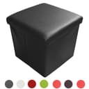 style home Sitzhocker mit Stauraum faltbar Schwarz Kunstleder Bild 2