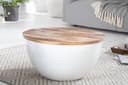 riess-ambiente Couchtisch INDUSTRIAL STORAGE Ø60cm weiß / natur Bild 2