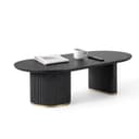 HOOZ Wohnzimmertisch Couchtisch Modern Oval Schwarz Bild 2