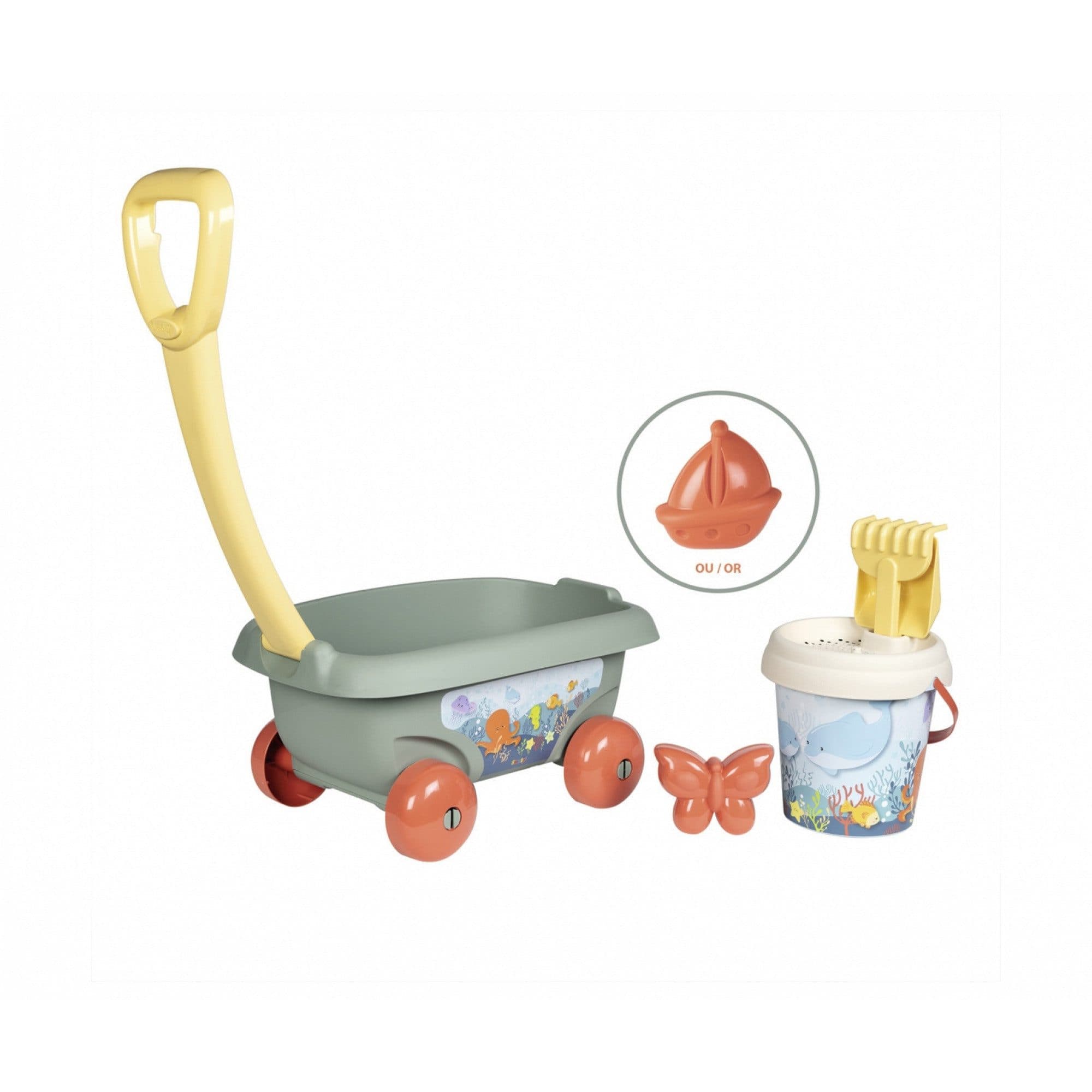 Smoby Sandform-Set Outdoor Eimergarnitur + Handwagen Meer Life Recycling