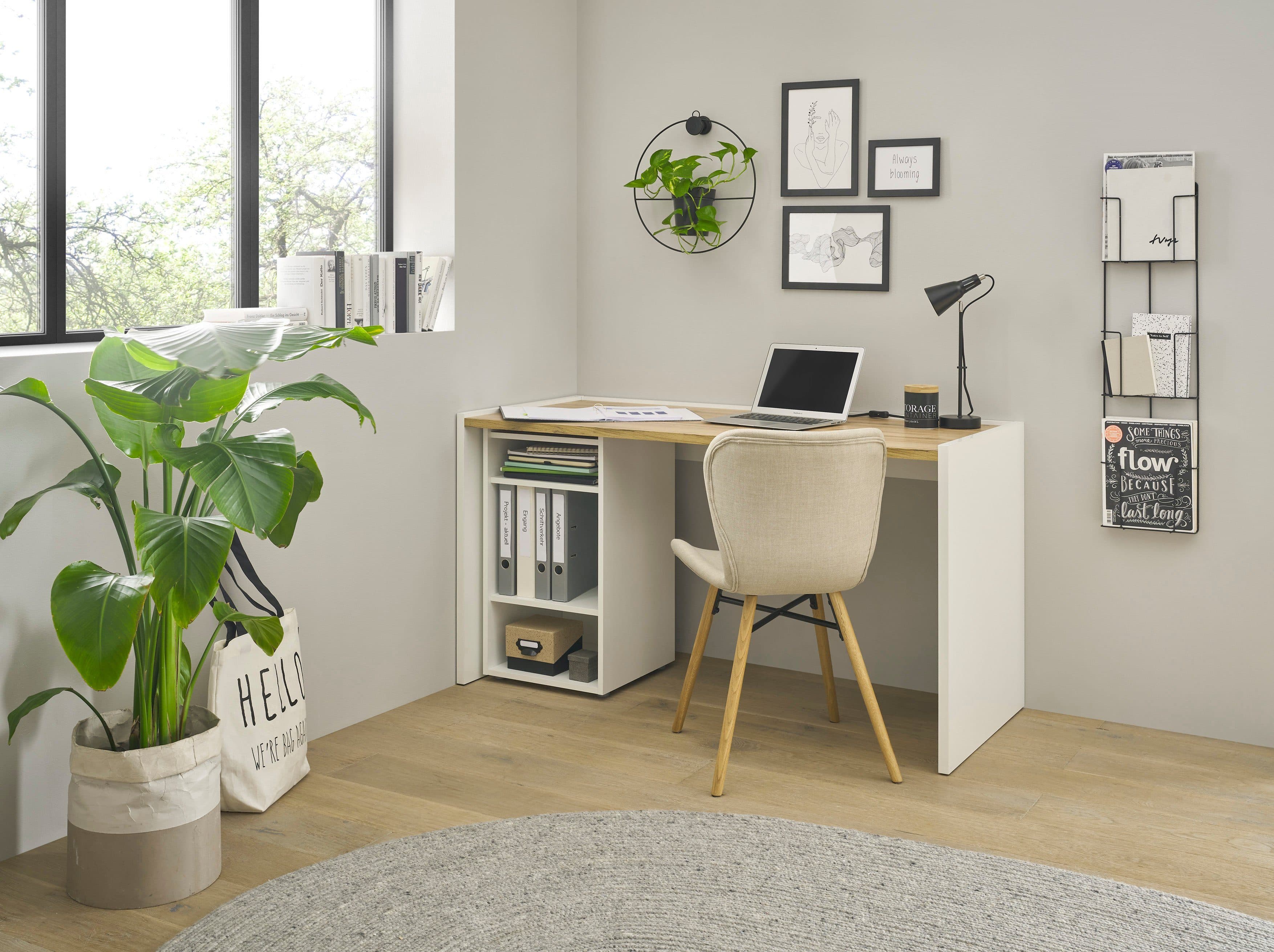 HOME AFFAIRE Büromöbel-Set CiTY/GiRON Weiß 2-teilig