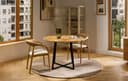 B&D home Esstisch NOA rund Metallgestell Schwarz Weiß Bild 2