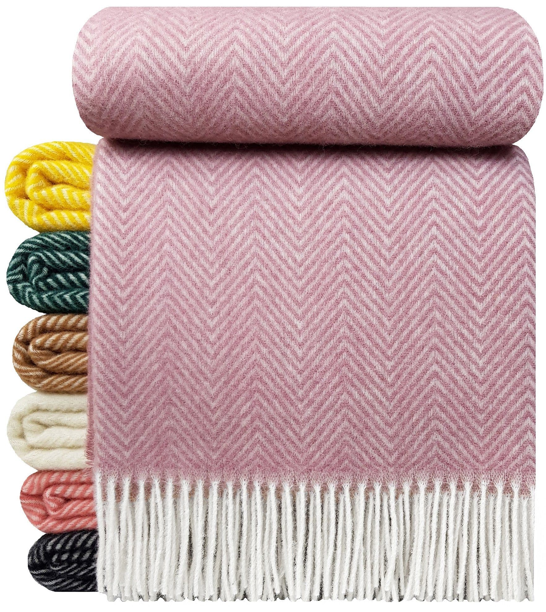 STTS Wolldecke TIROL M 100 % Schurwolle Rosa - Bild 2