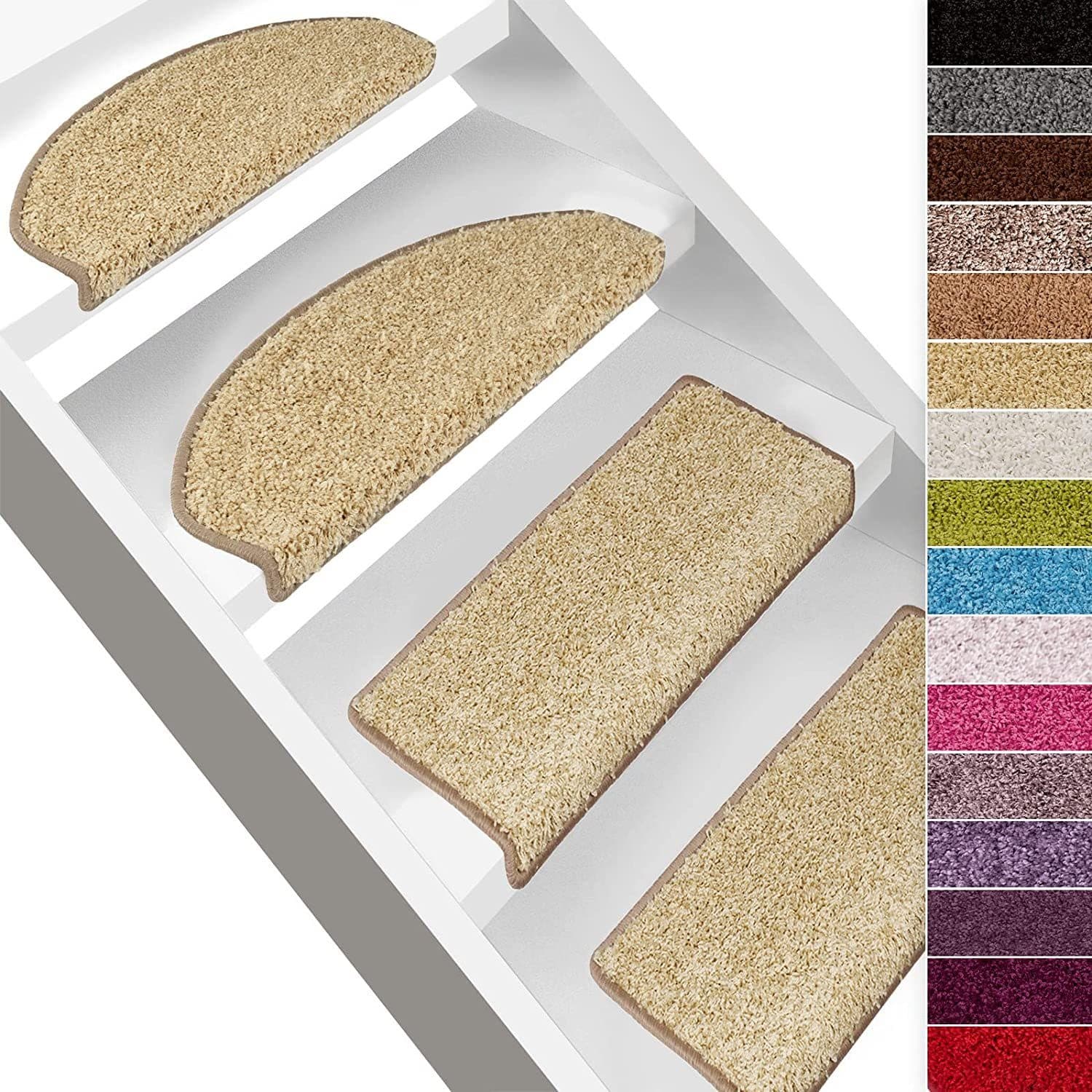 Karat Stufenmatte Kleopatra Beige Shaggy Hochflor - Bild 2
