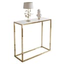 Lookway Konsolentisch Modern Glass Goldfarbenes Gestell 80/100 cm Bild 2