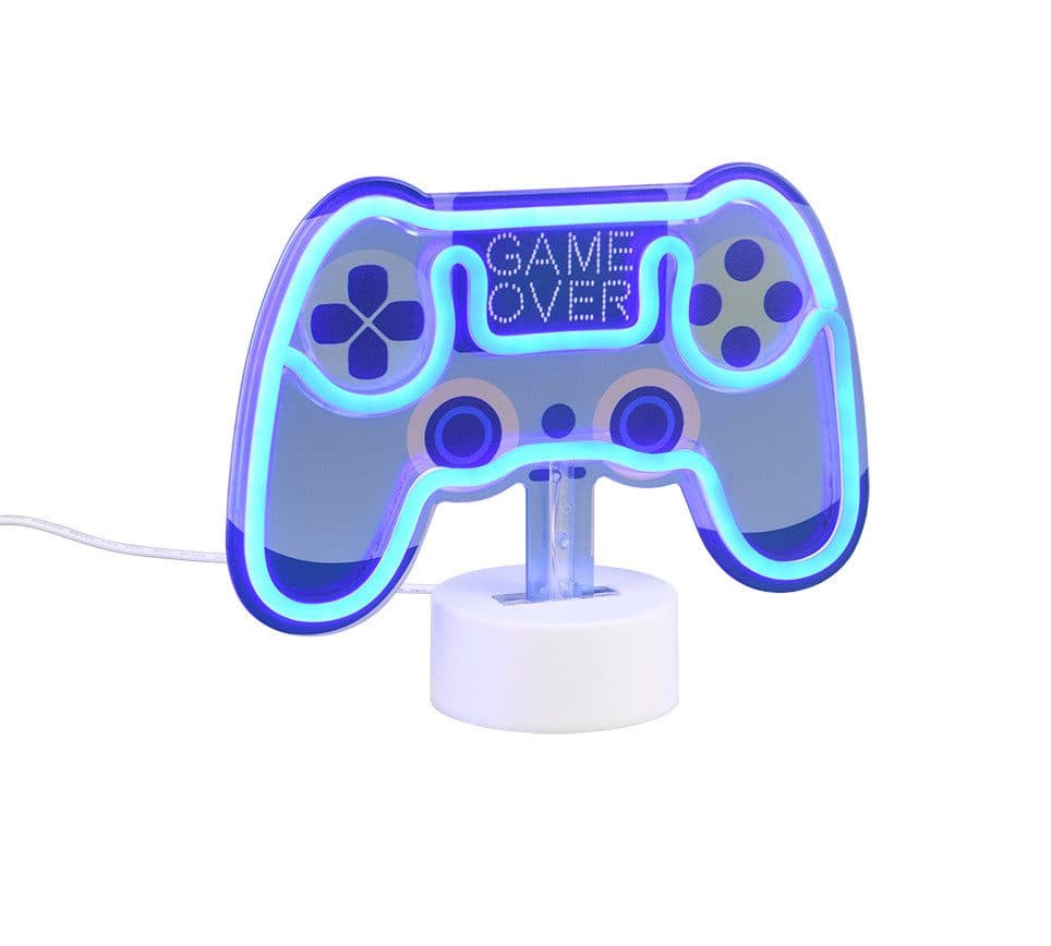 Reality Leuchten LED Wandleuchte Game Over Controller Weiß/Blau - Bild 2