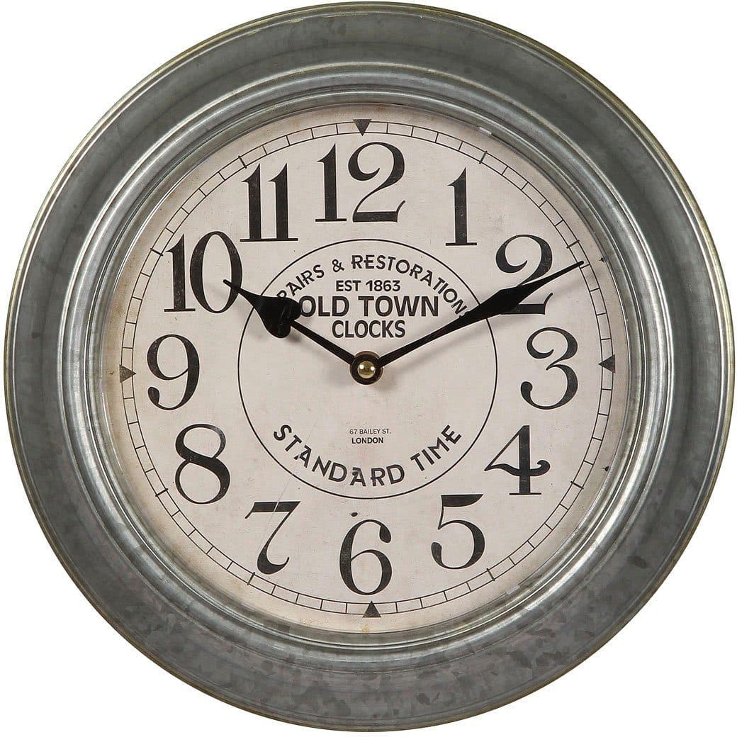 Ambiente Haus Wanduhr Metall 30cm Silber