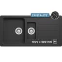 Schock Granitspüle COMO D-150L Schwarz Eckig Bild 2
