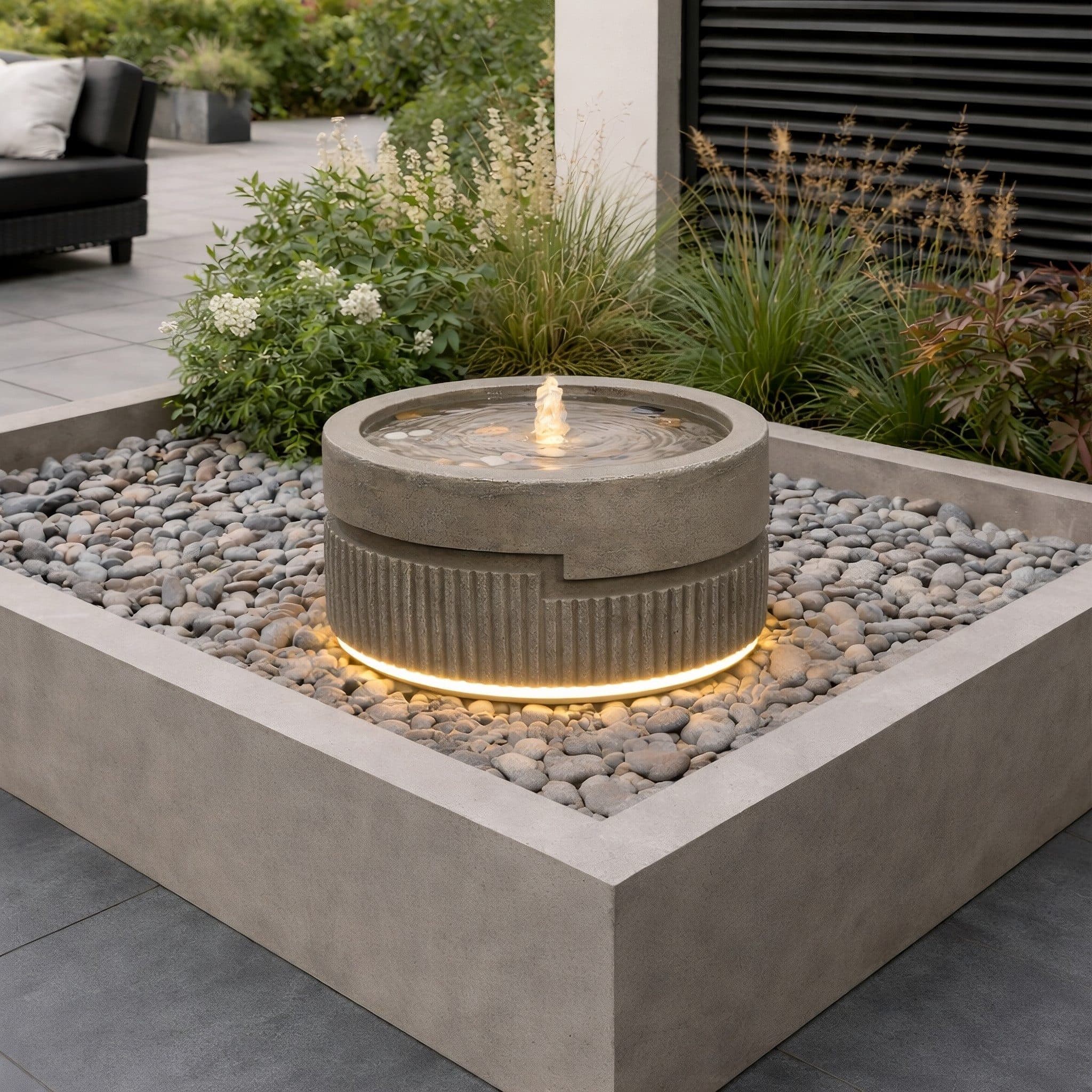 Wacredo Gartenbrunnen Mauritius Premium Wasserspiel Komplettset Beige - Bild 2