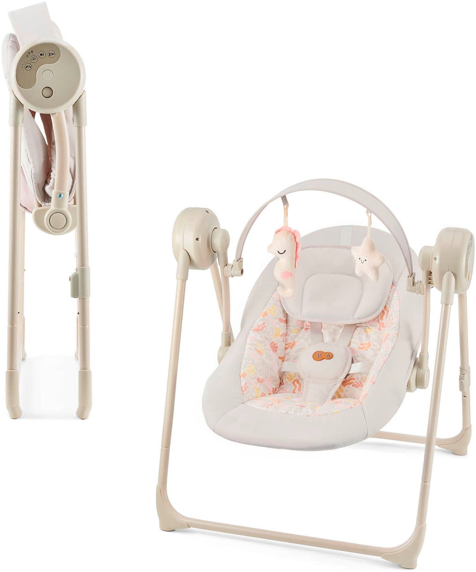 KINDERKRAFT Swingee Babywippe Elektrisch Beige mit Timer - Bild 2