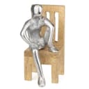 Moritz Skulptur Mann auf Stuhl silber 13 cm Bild 2