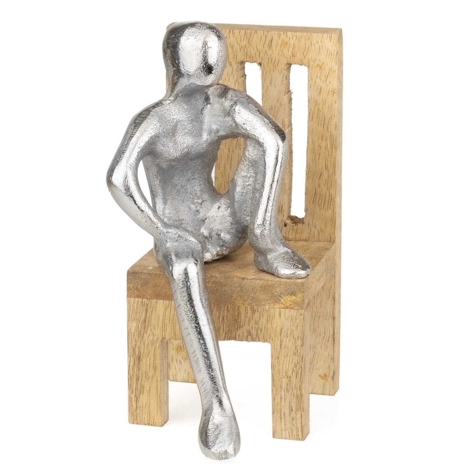 Moritz Skulptur Mann auf Stuhl silber 13 cm - Bild 2