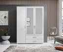 Schlafkontor Ivar Kleiderschrank mit Spiegeltüren Weiß Bild 2
