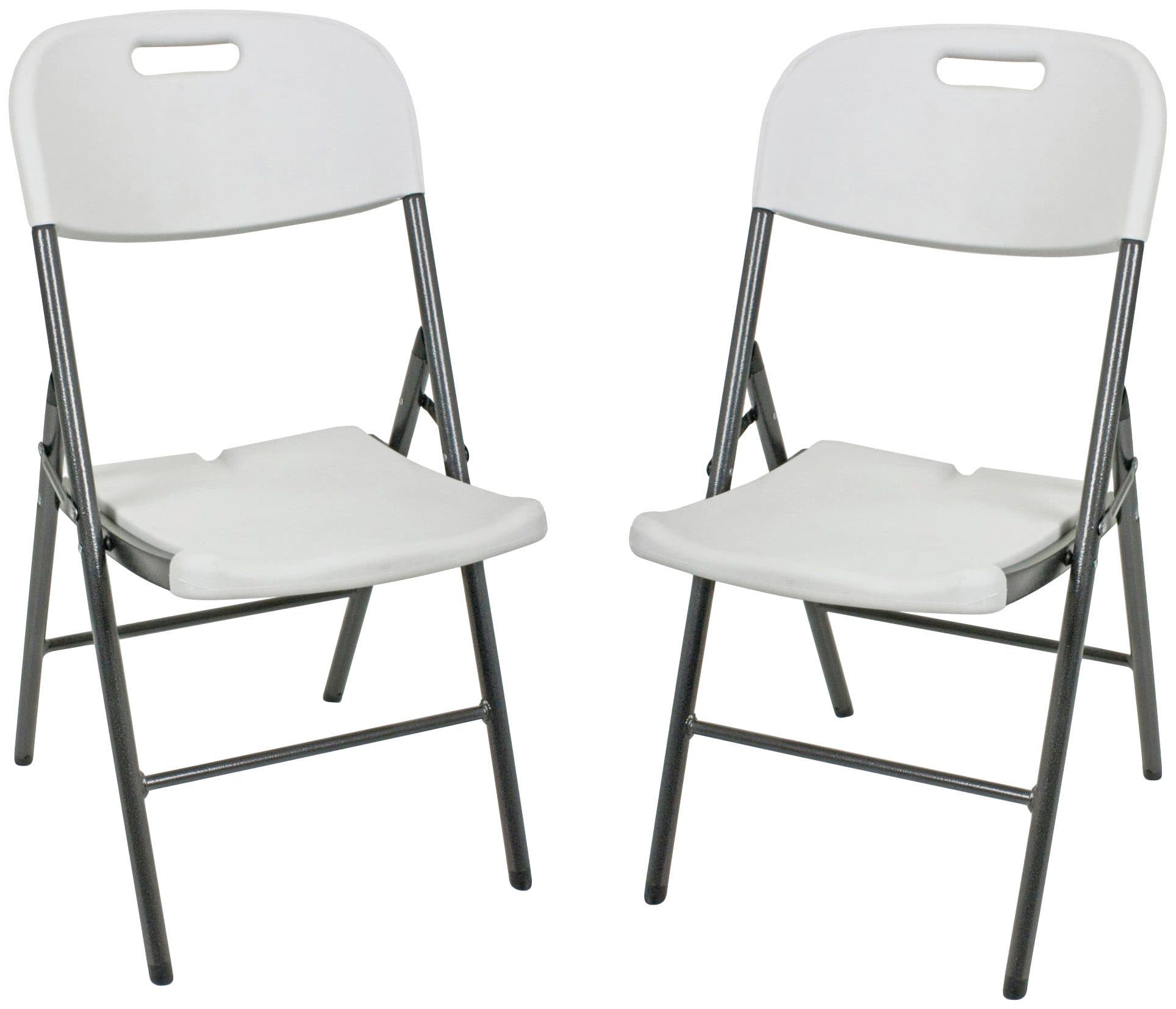 Garden Pleasure Klappstuhl MUFARO 2er Set Weiß Grau