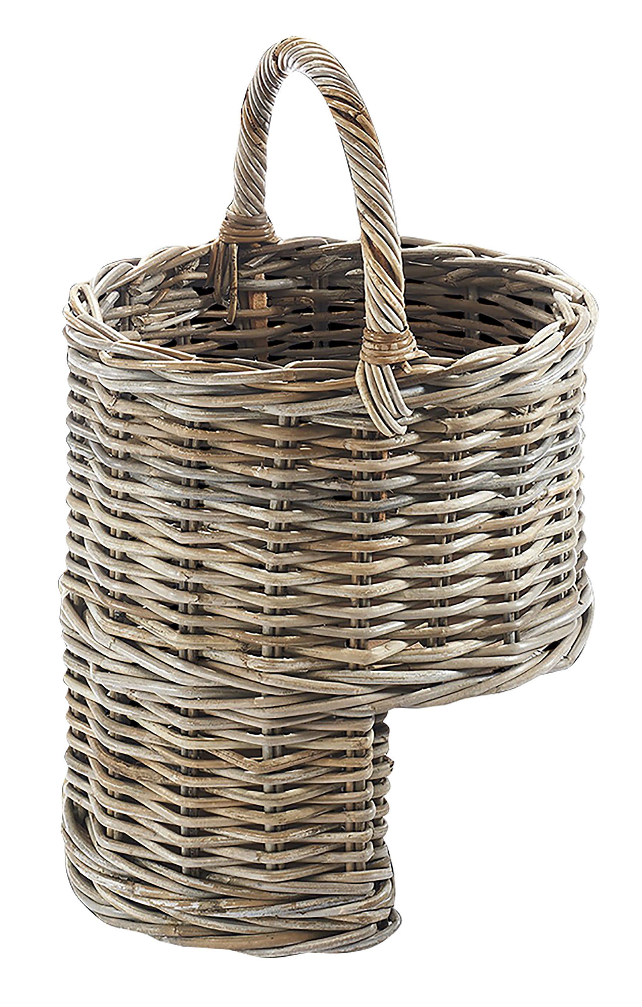 Kobolo Aufbewahrungskorb Treppenkorb Rattan Grau - Bild 2