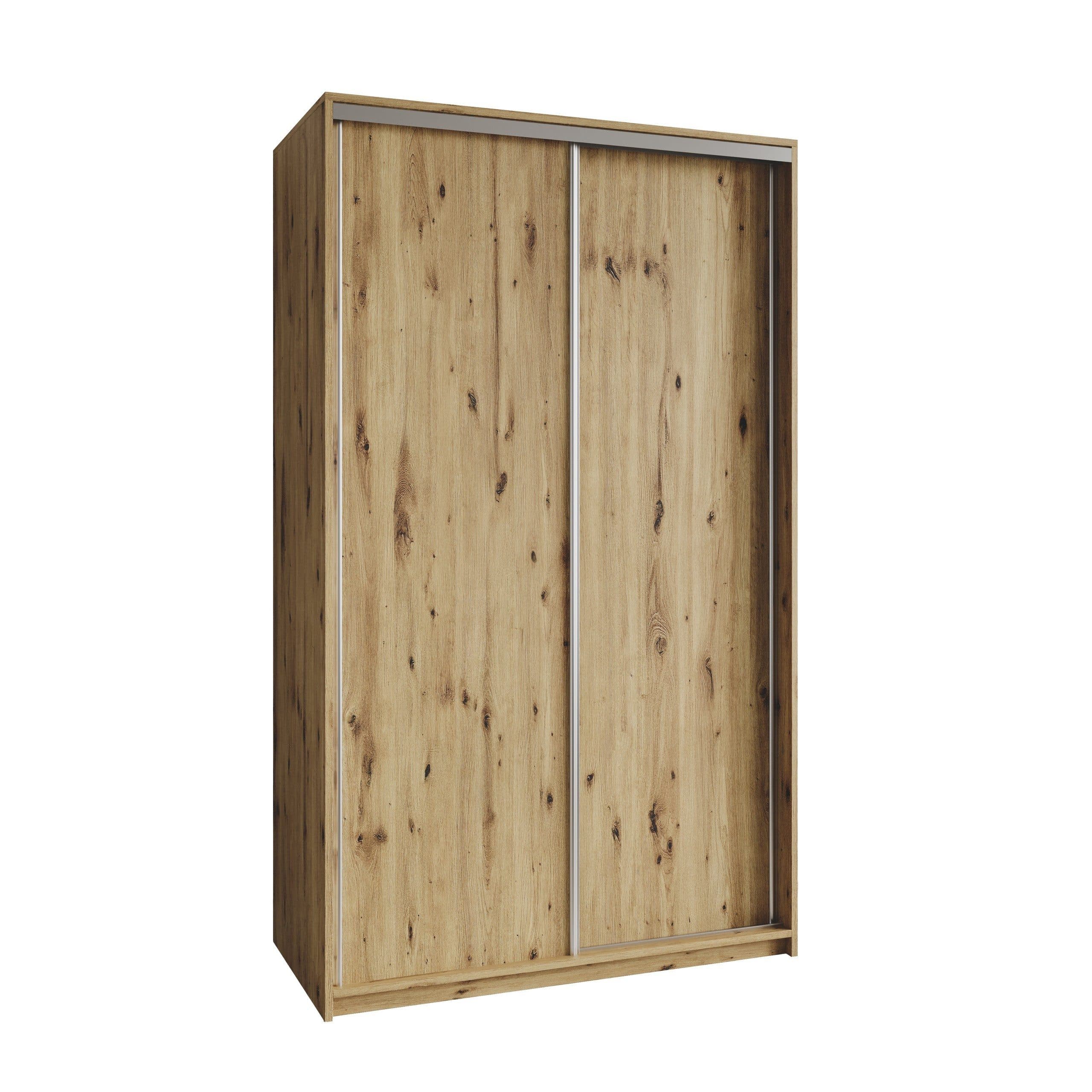 Masseno Schwebetürenschrank NISSE Kleiderschrank mit Schubladen Eiche Artisan - Bild 2