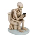 Out of the Blue Skelett mit Handy auf Toilette Dekofigur Halloween Deko Figur Bild 2