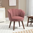 HOMCOM Barhocker Küchenstuhl Rosa mit Rückenlehne Bild 2