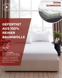 texpot Bettlaken Weiß 100% Baumwolle Glatt Ohne Gummizug Bild 2