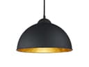 Reality Leuchten LED Pendelleuchte Schwarz Gold Industrie Design Bild 2