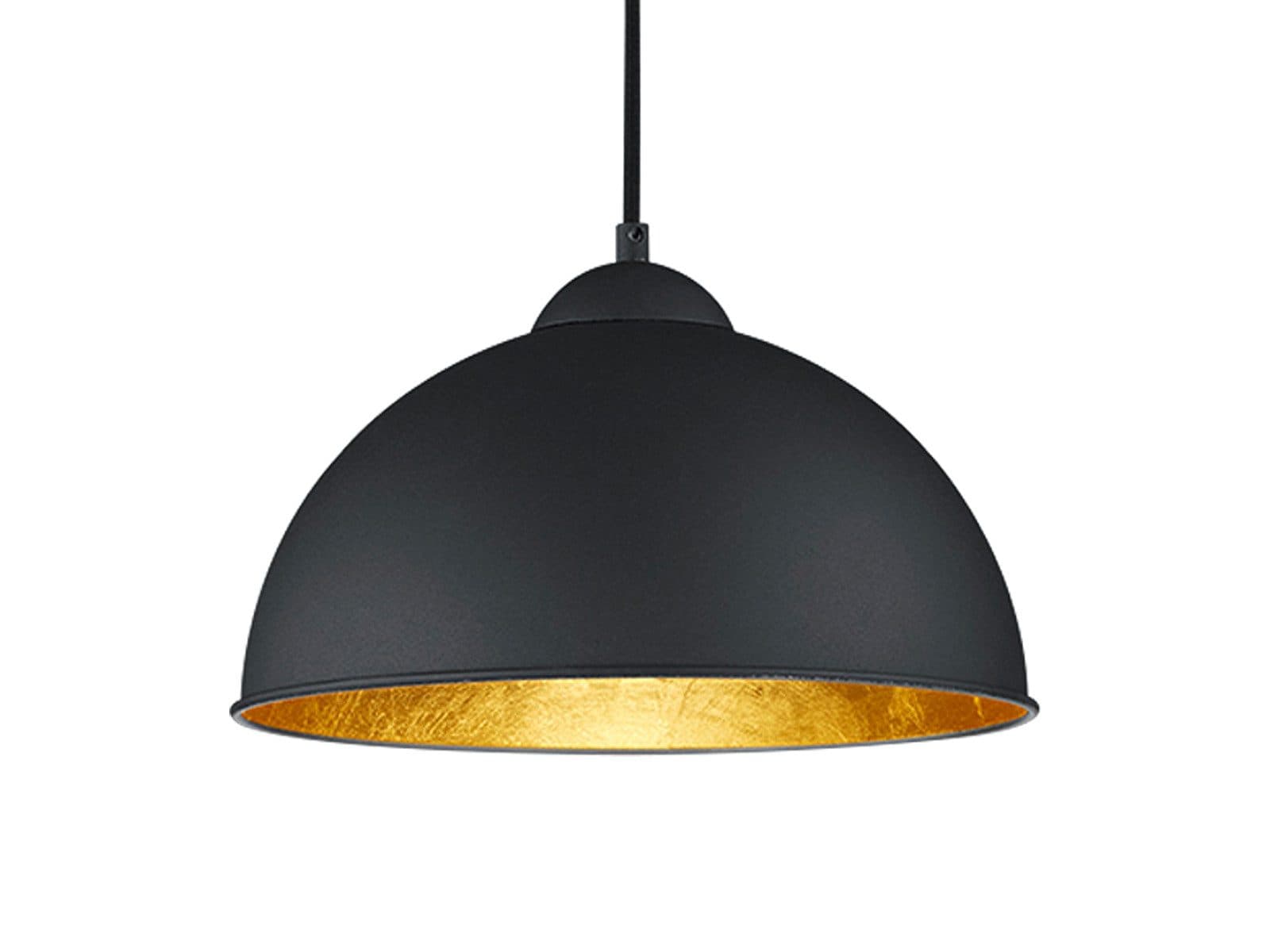 Reality Leuchten LED Pendelleuchte Schwarz Gold Industrie Design - Bild 2