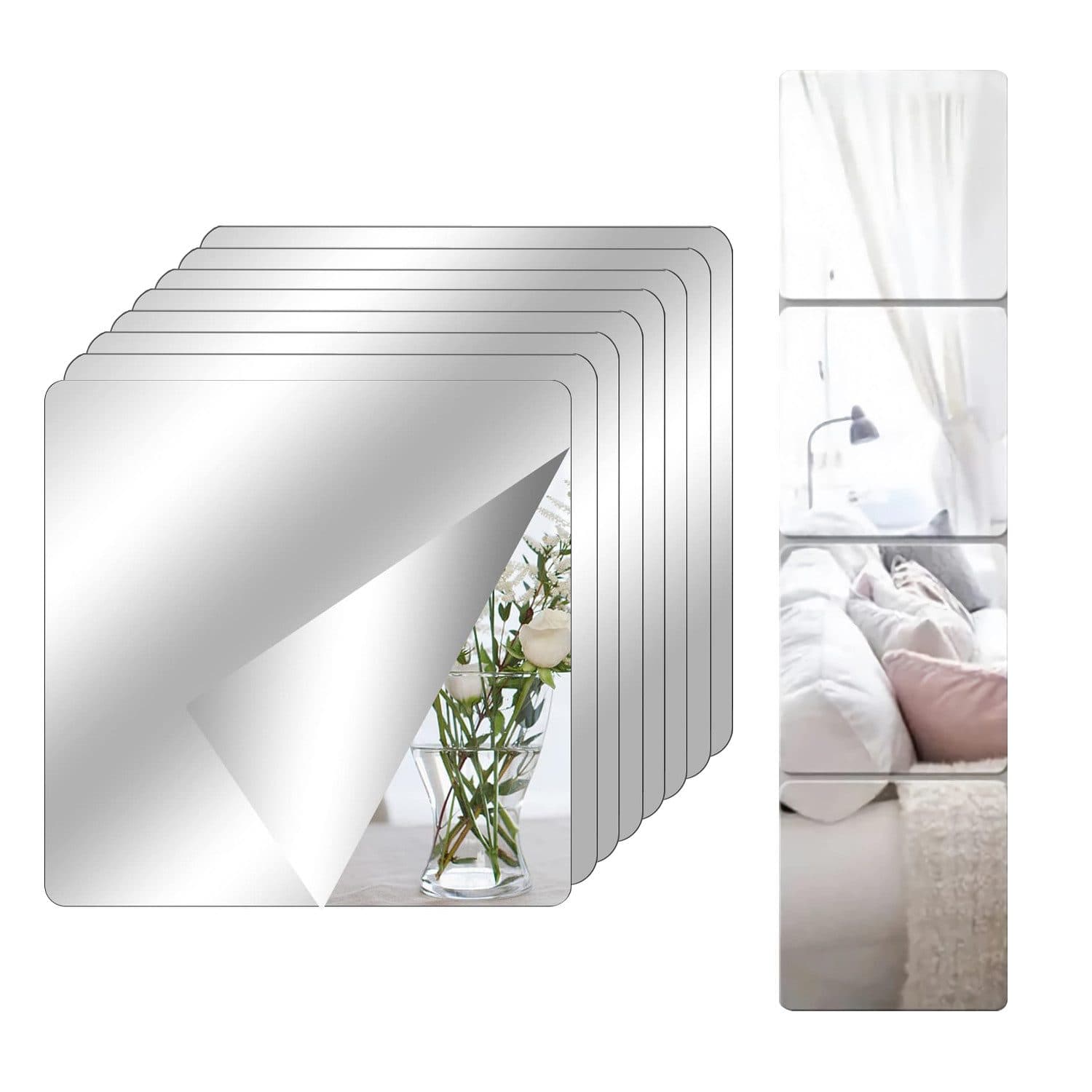 Refined Living 8er Set Selbstklebende Acrylspiegel 20x20cm - Bild 2