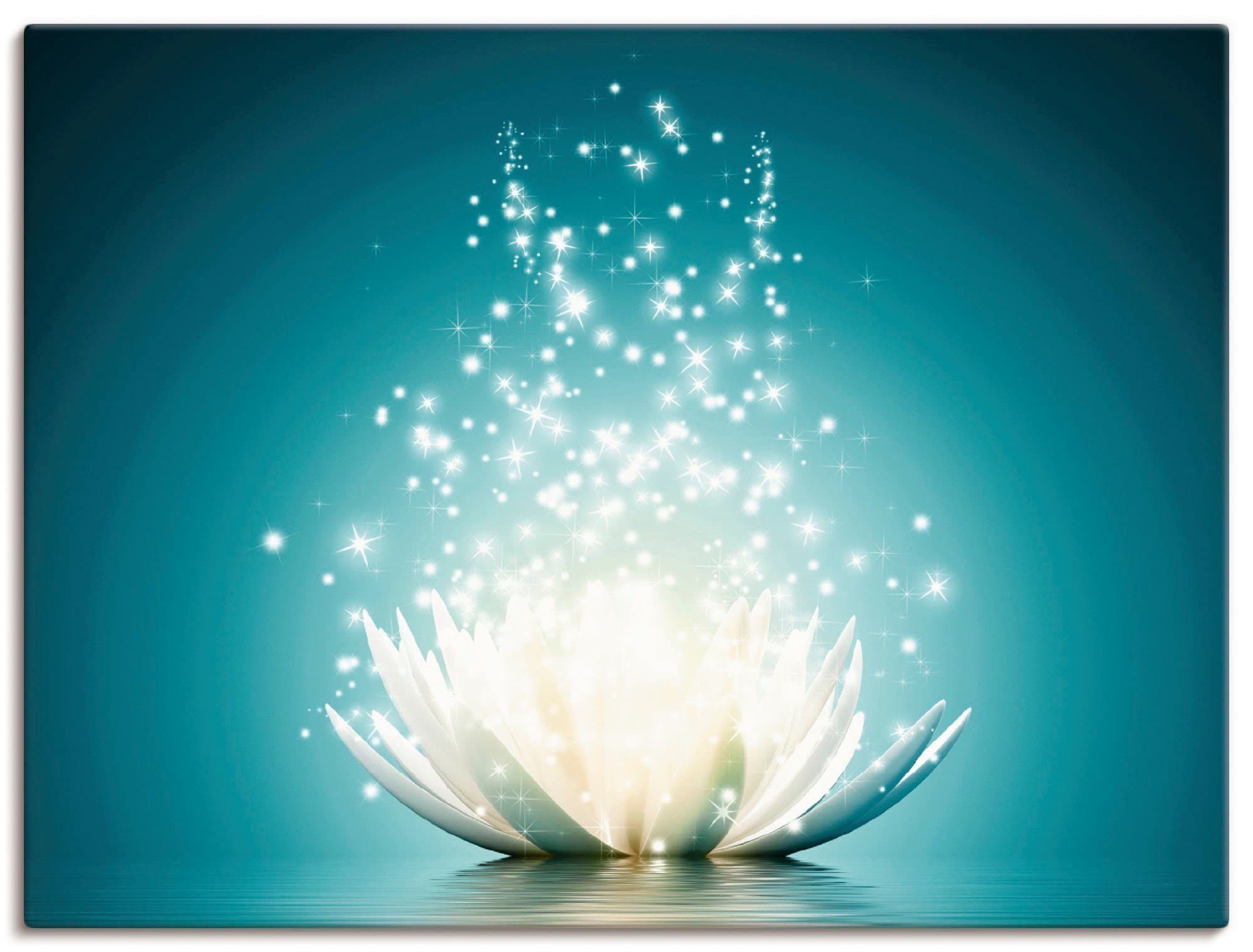ARTLAND Wandbild Lotus-Blume Blau - Bild 2