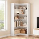 GarveeMore Eckregal 5-stufig L-förmig Weiß Holzwerkstoff Bild 2