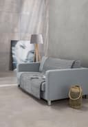 IBENA Sofaschoner Fano Grau Gestreift Bild 2