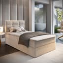 Masseno Boxbett GLOS mit Bonell-Matratze, Topper und Bettkasten Beige Bild 2