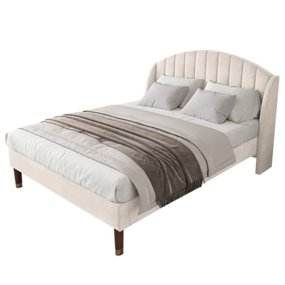 Sweiko Polsterbett Massivholzbett mit Samt Kopfteil 90x200 cm - Bild 2