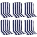 NYVI Hawaii Auflagen 6er Set Niedriglehner blau-weiß gestreift Bild 2