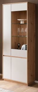 Furn.Design Stauraumvitrine Kiruma Beige/Braun 4-türig Soft-Close Bild 2