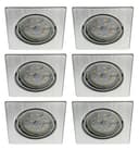 TRANGO LED Einbaustrahler 6er Set Aluminium gebürstet 3000K warmweiß dimmbar Bild 2