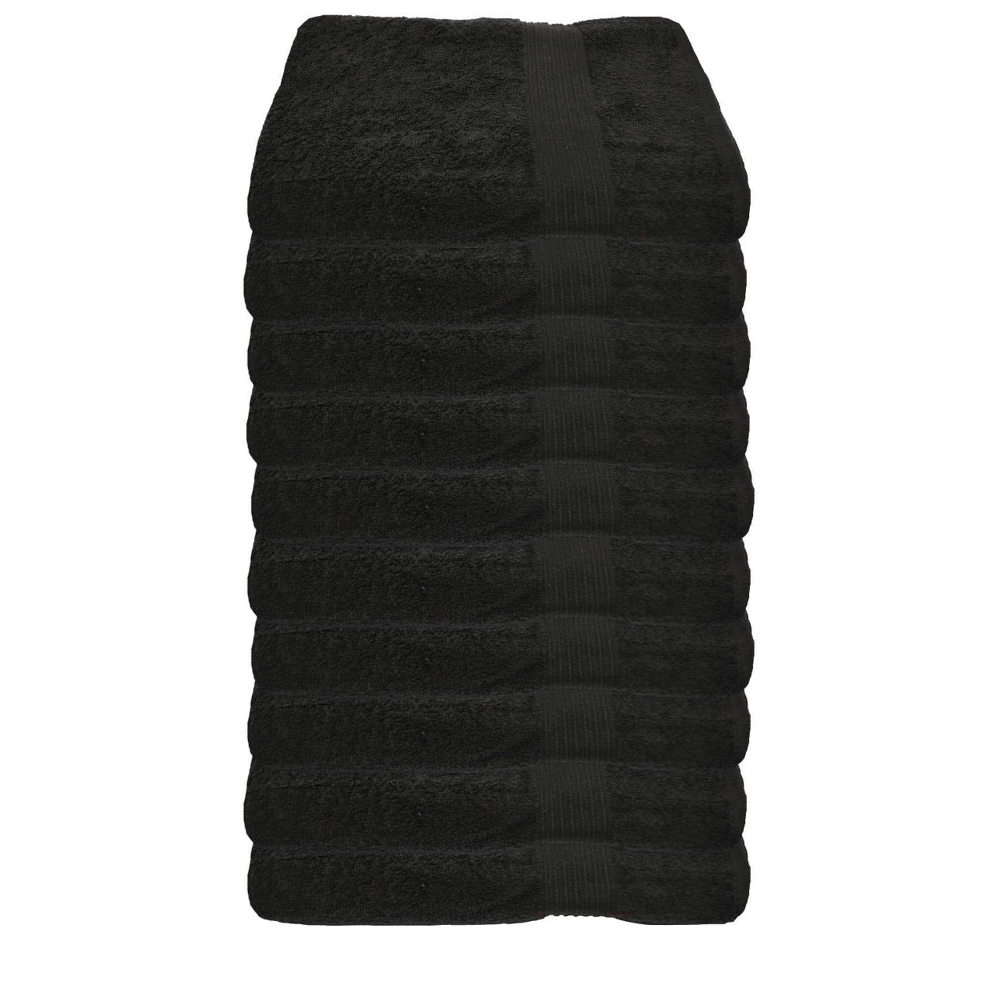 Julie Julsen Gästehandtücher Schwarz 10er Set 30x50 cm Baumwolle
