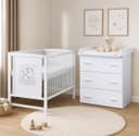 Baby-Delux Babyzimmer-Komplettset Mia 5-tlg. Babybett Wickelkommode Weiß Bild 2