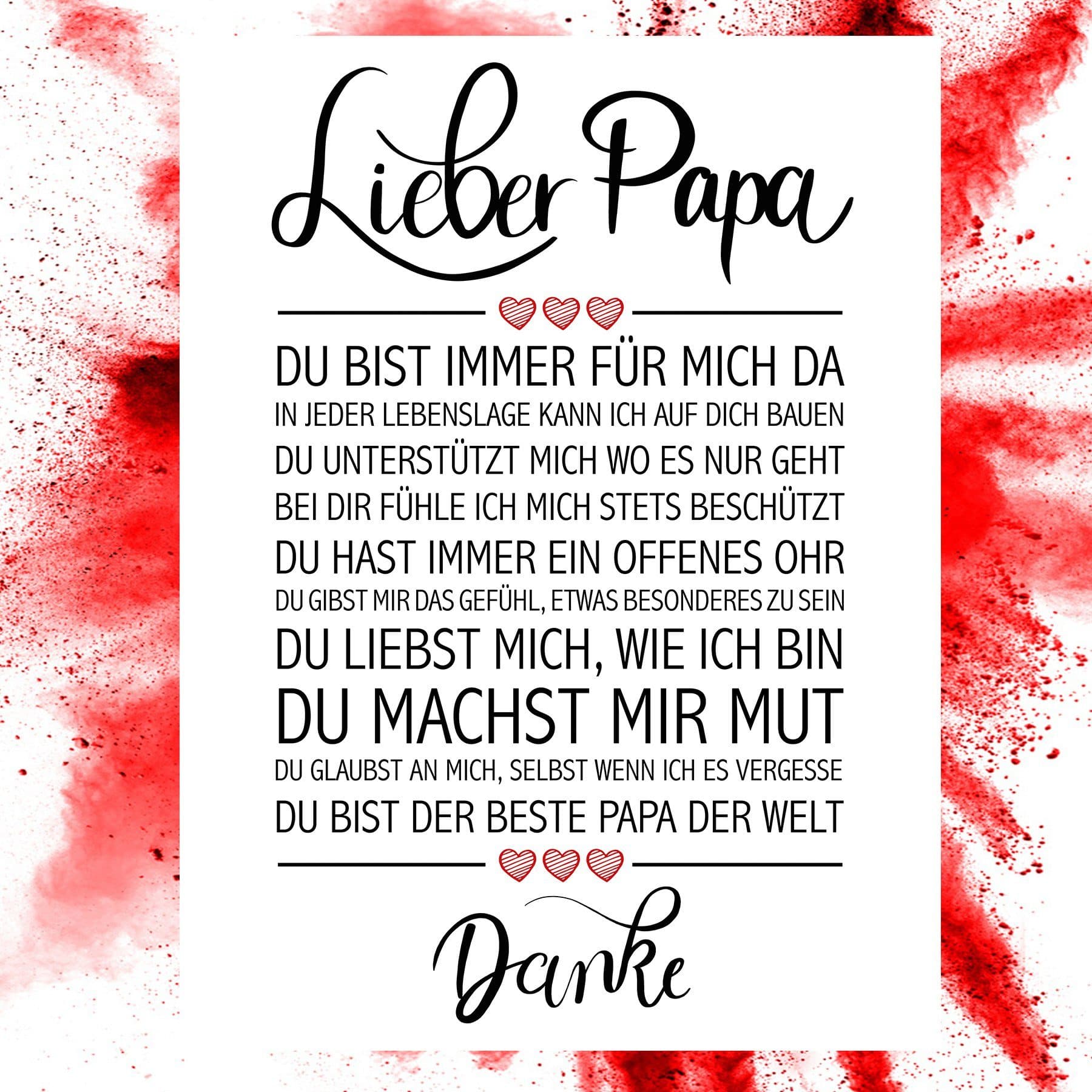 Close Up Poster Lieber Papa Kunstdruck 30x40 cm - Bild 2