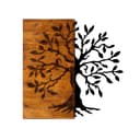 Wallity Wanddekoobjekt 50% Holz 50% Metall 58x58cm Walnuss/Schwarz Bild 2