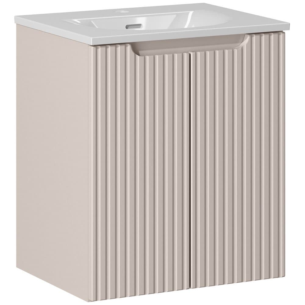 Lomadox Waschtisch NEWPORT-56-CASHMERE 51cm Keramikwaschbecken Kaschmir - Bild 2