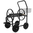RAMROXX Schlauchwagen Schwarz mit Ablagekorb bis 60m Gartenschlauch Bild 2