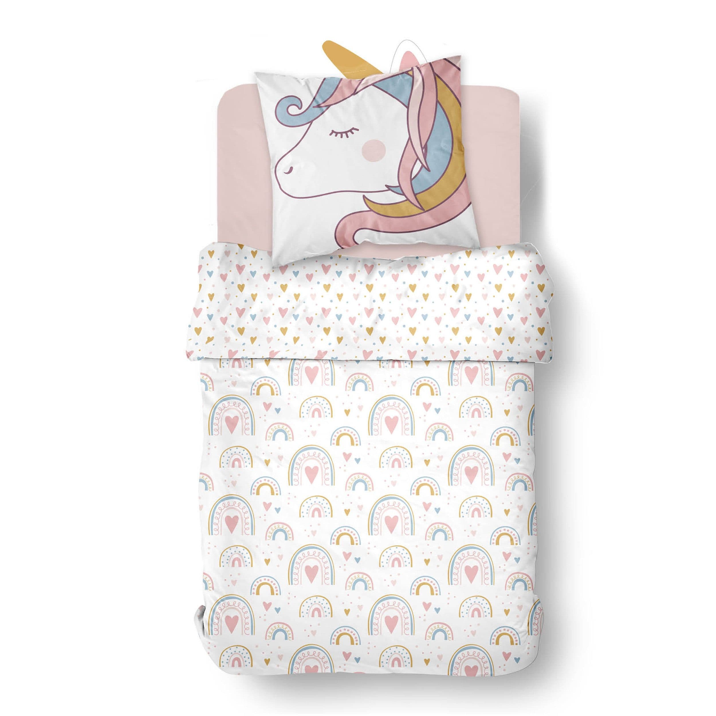 Familando Kinderbettwäsche Einhorn Set 100% Baumwolle Renforcé - Bild 2