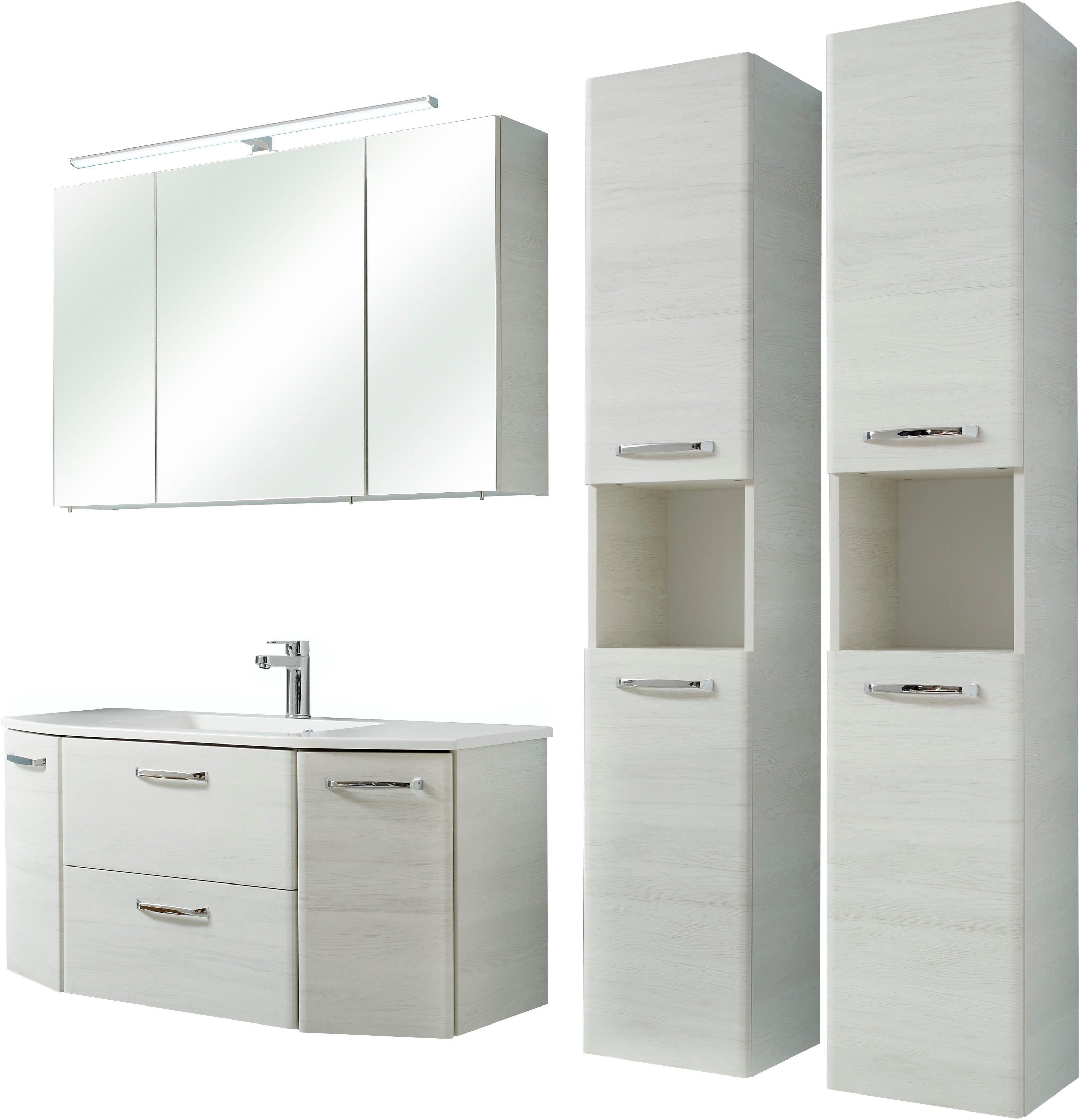 Badmöbel-Set SAPHIR Quickset 936 mit LED-Spiegelschrank und Mineralgussbecken - Bild 2