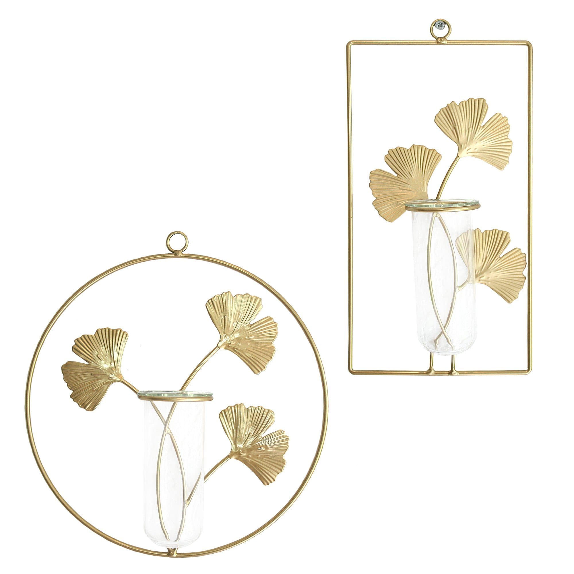 Starhome Wanddeko Orient 2er Set Metall Glas Gold Modern - Bild 2