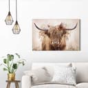 REINDERS Wandbild "Highlander in Blumen" Beige MDF Bild 2