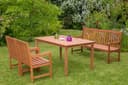 Merxx Garten-Essgruppe Santos 4-tlg. Beige Eukalyptus Bild 2