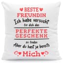 GRAVURZEILE Zierkissen mit Spruch - Das Perfekte Geschenk - Für Familie & Freunde - mit Füllung Bild 2