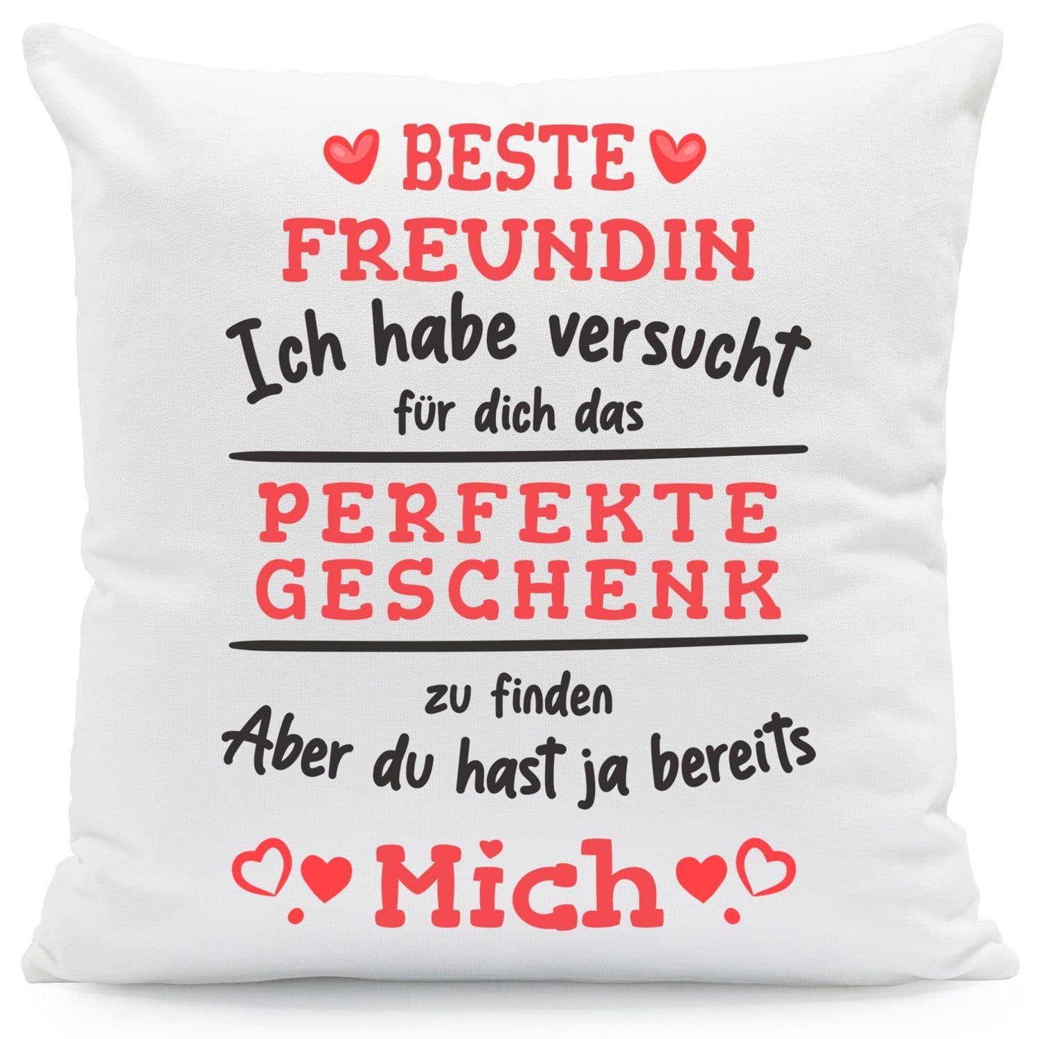 GRAVURZEILE Zierkissen mit Spruch - Das Perfekte Geschenk - Für Familie & Freunde - mit Füllung - Bild 2