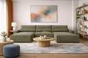 MOEBLO Wohnlandschaft DENVER U - Ecksofa U-Form Cordstoff Bild 2
