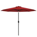 COSTWAY Sonnenschirm Rot 270cm neigbar Bild 2