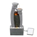 Teamson Home Gartenbrunnen Solarbrunnen 3 Ebenen Polyresin Grau 76 cm Bild 2